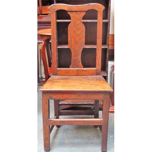 252 - RTV- 19th century single country style oak dining chair. Approx. 95cms H x 45cms W x 38cms D