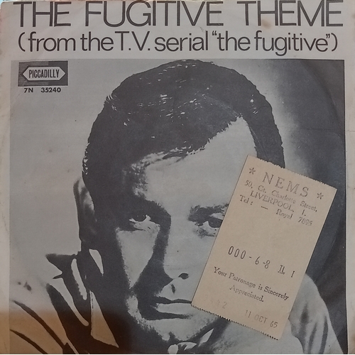 1 - NEMS Gt Charlotte St Record Receipt complete with The Fugitive Theme 7N35240 7inch single