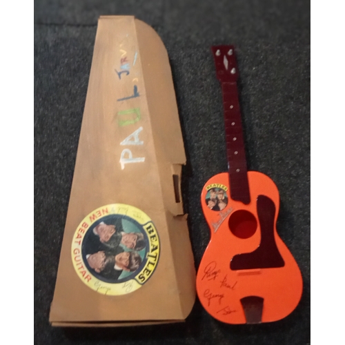 9 - The Beatles New Beat Guitar by Selcol complete with original box, guitar is missing strings and one ... 