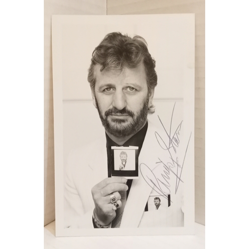 13 - Ringo Starr fully signed promotional photograph, with colour Paul McCartney picture.