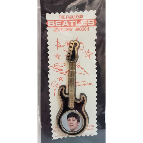 14 - The Beatles set of five original 1964 Invicta Plastics Guitar Brooches, featuring four individual gr... 