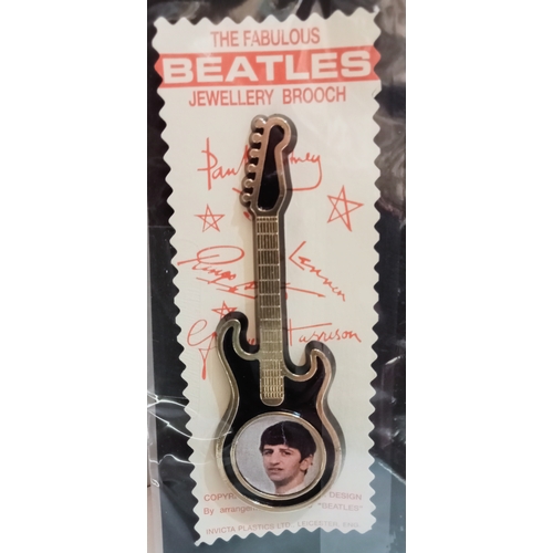 14 - The Beatles set of five original 1964 Invicta Plastics Guitar Brooches, featuring four individual gr... 