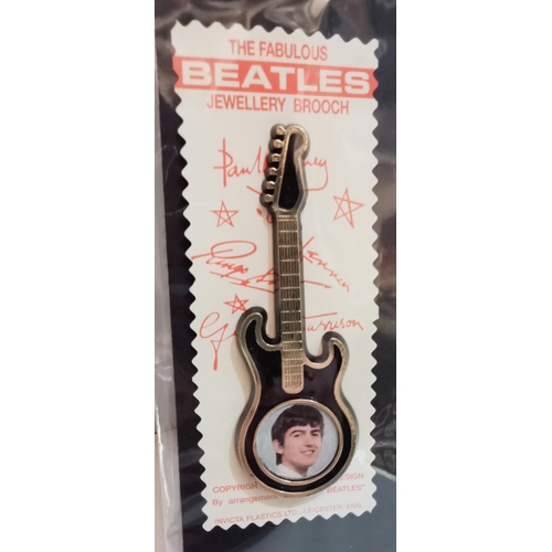 14 - The Beatles set of five original 1964 Invicta Plastics Guitar Brooches, featuring four individual gr... 