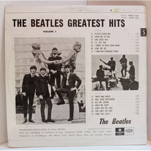 29 - The Beatles Greatest Hits Vol 1 & 2 Australian issue Stereo black and silver Parlophone albums