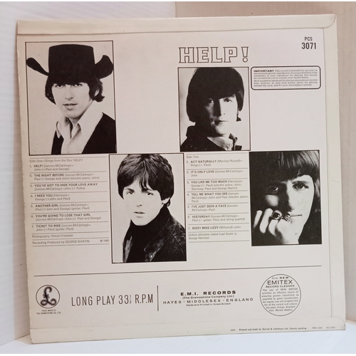 37 - The Beatles HELP! PCS 3071 Stereo Black & Yellow Parlophone Label. First pressing excellent conditio... 