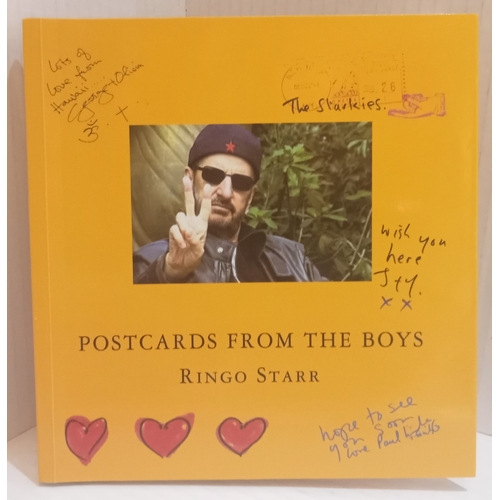 59 - Ringo Starr Postcards From The Boys paperback book signed on inside “Ringo”