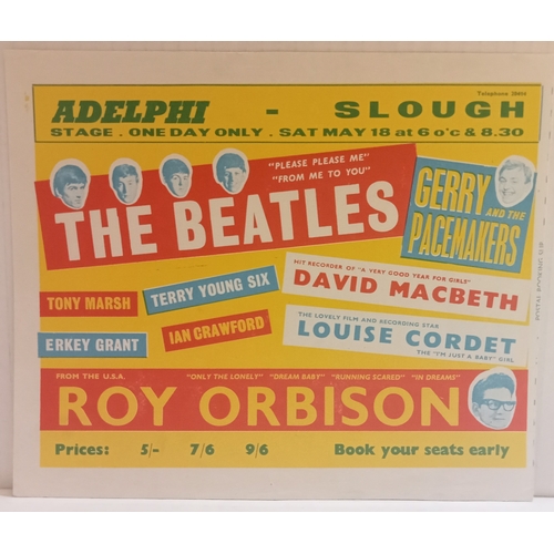 61 - The Beatles & Roy Orbison Adelphi Slough handbill Saturday 18th May 1963 missing booking slip.