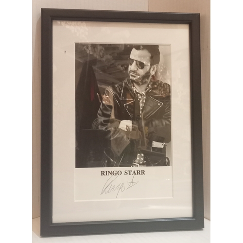 72 - Ringo Starr signed and framed promotional photograph.