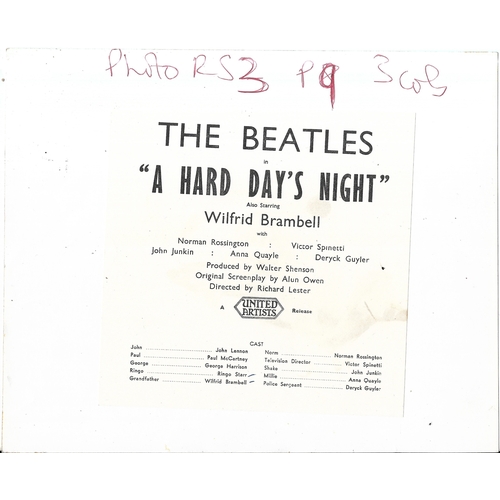 101 - Two original United Artists A Hard Day's Night black & white stills photographs both featuring Ringo... 