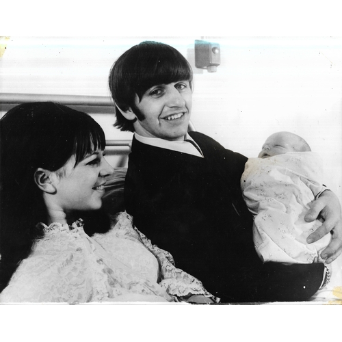 106 - Five original vintage photographs of Ringo Starr including three of Ringo in hospital by Keystone Pr... 