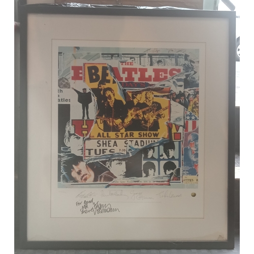 121 - The Beatles Anthology 2 limited edition album cover features facsimile Beatles signature, print has ... 