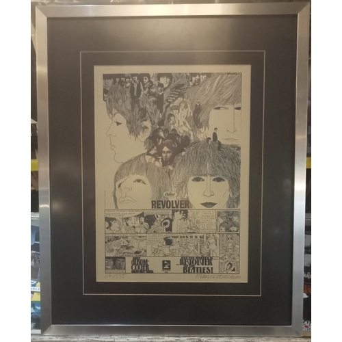 122 - The Beatles Revolver limited edition 64/555 album cover and advert signed print by Klaus Voormann fr... 