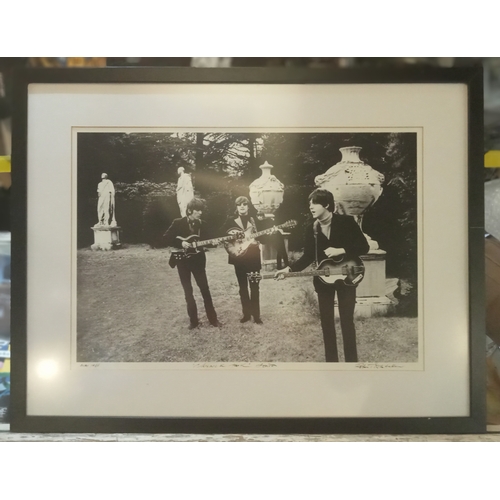 127 - The Beatles Chiswick Park 1966 black and white giclee print by Robert Whittaker signed by photograph... 