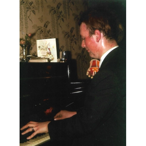 136 - A 1940s piano by Berry of London, from the home of Geoff Emerick comes with a photograph of him at t... 