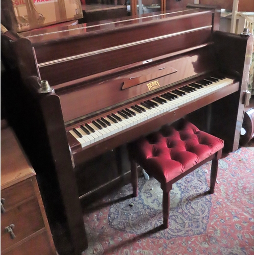 136 - A 1940s piano by Berry of London, from the home of Geoff Emerick comes with a photograph of him at t... 