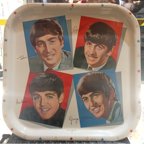 141 - The Beatles original Worcester Ware tray with Made In Great Britain credit UK 1964