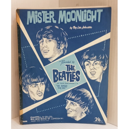 143 - The Beatles a small collection of original sheet music and music books including Mister Moonlight, I... 