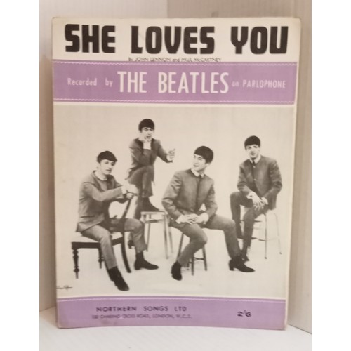 143 - The Beatles a small collection of original sheet music and music books including Mister Moonlight, I... 