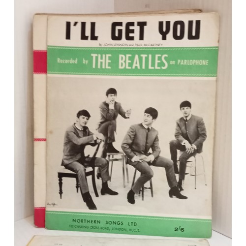 143 - The Beatles a small collection of original sheet music and music books including Mister Moonlight, I... 