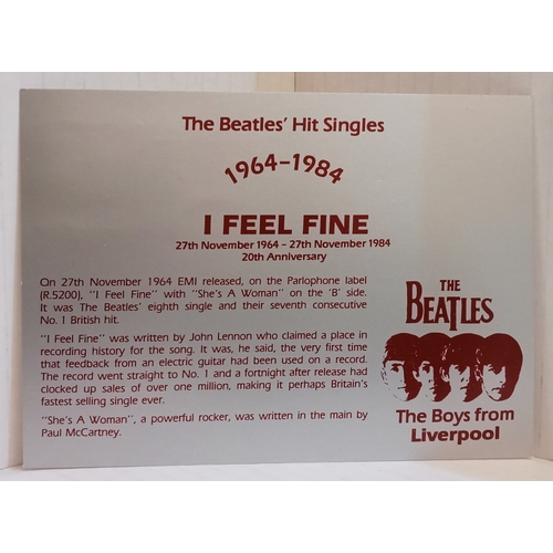 150 - Ten Special Postal Franked postcards issued by Merseyside County Council for Beatles singles between... 