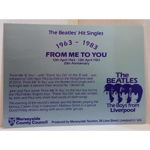 150 - Ten Special Postal Franked postcards issued by Merseyside County Council for Beatles singles between... 