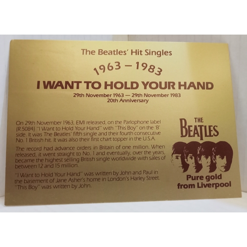 150 - Ten Special Postal Franked postcards issued by Merseyside County Council for Beatles singles between... 