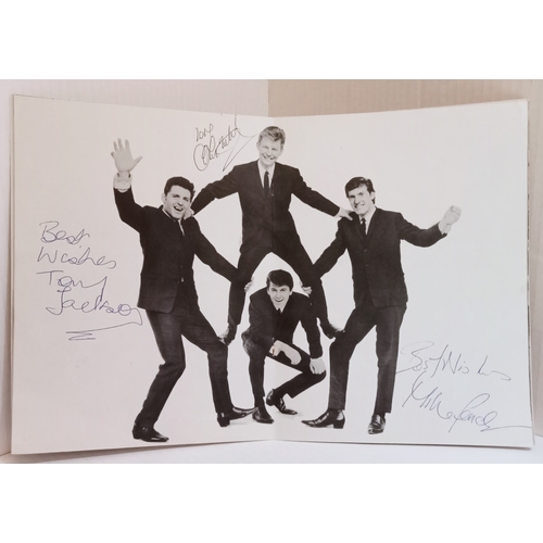 154 - Small collection of 60s band signatures including The Hollies, The Searchers and The Dennisons