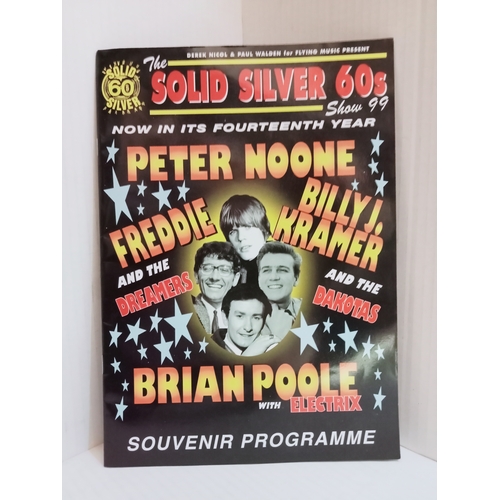 162 - Solid Silver 60s tour programme signed by Peter Noone, Freddie Garrity, Billy J Kramer and Brian Poo... 