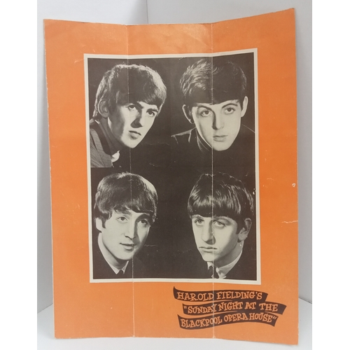 164 - The Beatles Sunday Night At The Blackpool Opera House 26th July 1964 Programme (has been folded).