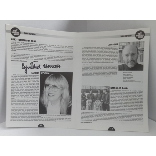 174 - The Hamburg Sound Festival Programme 3-5 June 2006 signed by Astrid Kirchherr and Cynthia Lennon.