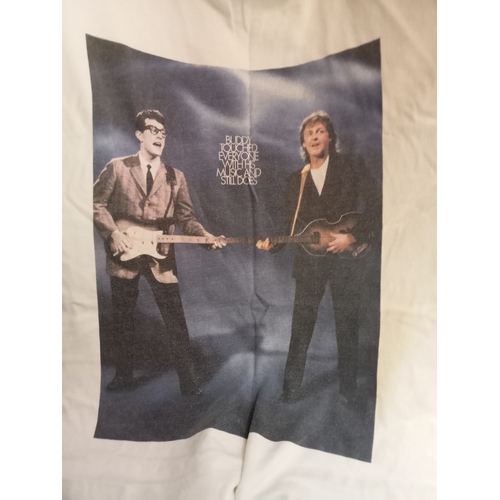 195 - MPL Buddy Holly Week 1999 XL T-shirt back print features picture of Buddy Holly with Paul McCartney.