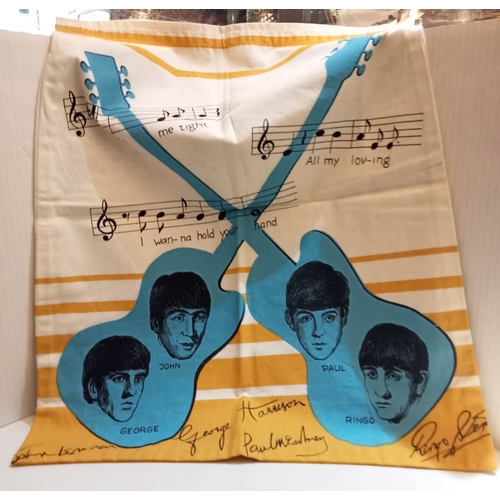 197 - Beatles Pillow case made from original 1964 dress material.