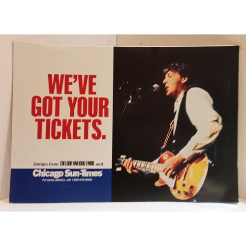 199 - Chicago Sun-Times six Paul McCartney news stand advertising cards.