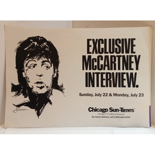 199 - Chicago Sun-Times six Paul McCartney news stand advertising cards.