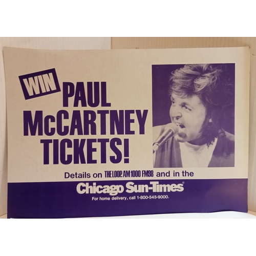 199 - Chicago Sun-Times six Paul McCartney news stand advertising cards.