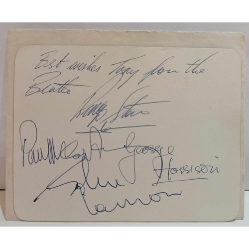 207 - Envelope addressed to Tony Barrow Esq with set of Beatles signatures inside possibly in the hand of ... 