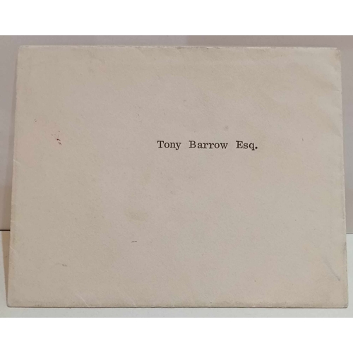 207 - Envelope addressed to Tony Barrow Esq with set of Beatles signatures inside possibly in the hand of ... 