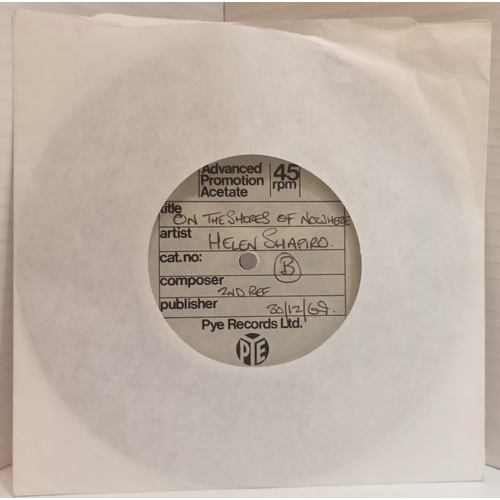 213 - Helen Shapiro acetate 1969 PYE Records Limited with Tour programme and signed autograph page.