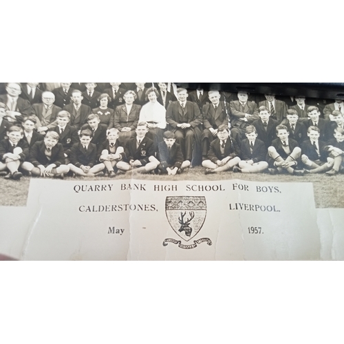 225 - Quarry Bank High School May 1957 school photograph featuring John Lennon condition poor.