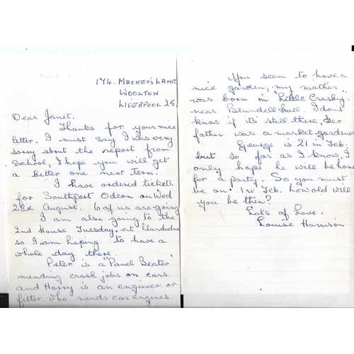 236 - Letter from Louise Harrison in which she writes “I have ordered tickets for Southport Odeon on Wed 2... 