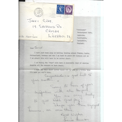 237 - Letter from Louise Harrison in which she has typed “I am hoping the “Boys” will have a successful to... 