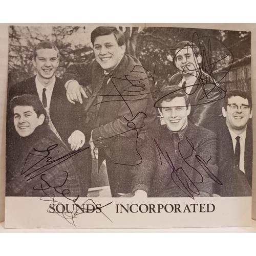 253 - Sounds Incorporated signed NEMS promotional card.