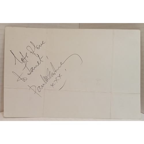 255 - Beatles Parlophone Promo Card signed on reverse “Lots of love to Janet Paul McCartney xxx”