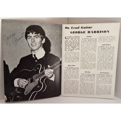 261 - Beatles Monthly No 1 August 1963 signed on cover by George Harrison and also signed by George on ins... 