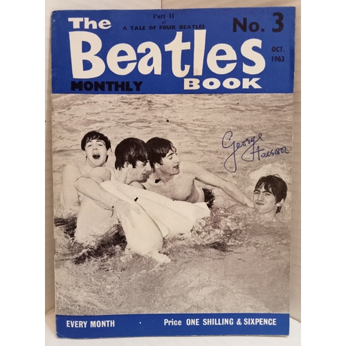 263 - Beatles Monthly No 3 October 1963 signed on cover by George Harrison and also by George on inside pa... 