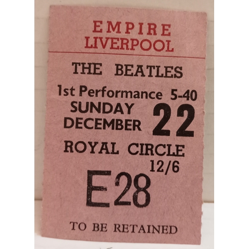 268 - Beatles Ticket Stub for Liverpool Empire dated 22nd December 1963