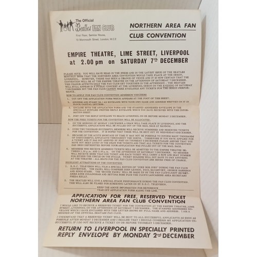 270 - A Collection of Beatles fan club leaflets and newsletters, includes Northern Area Fan Club form for ... 