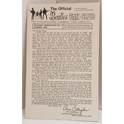 270 - A Collection of Beatles fan club leaflets and newsletters, includes Northern Area Fan Club form for ... 