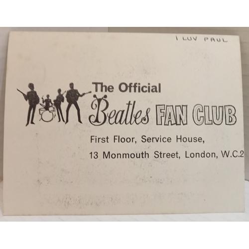 270 - A Collection of Beatles fan club leaflets and newsletters, includes Northern Area Fan Club form for ... 