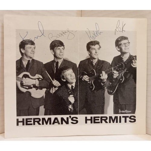 273 - Small collection of 60’s memorabilia including Wayne Fontana & The Mindbenders letter and signatures... 